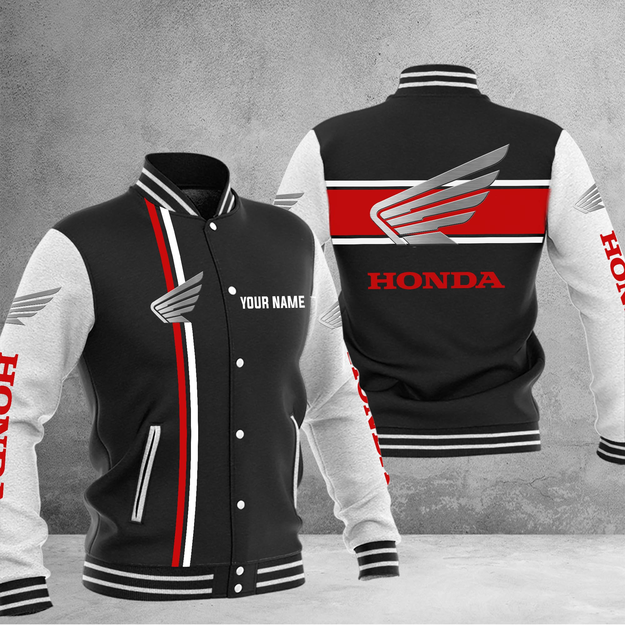 Honda Baseball Jacket - Famjoys Honda Baseball Jacket - Famjoys