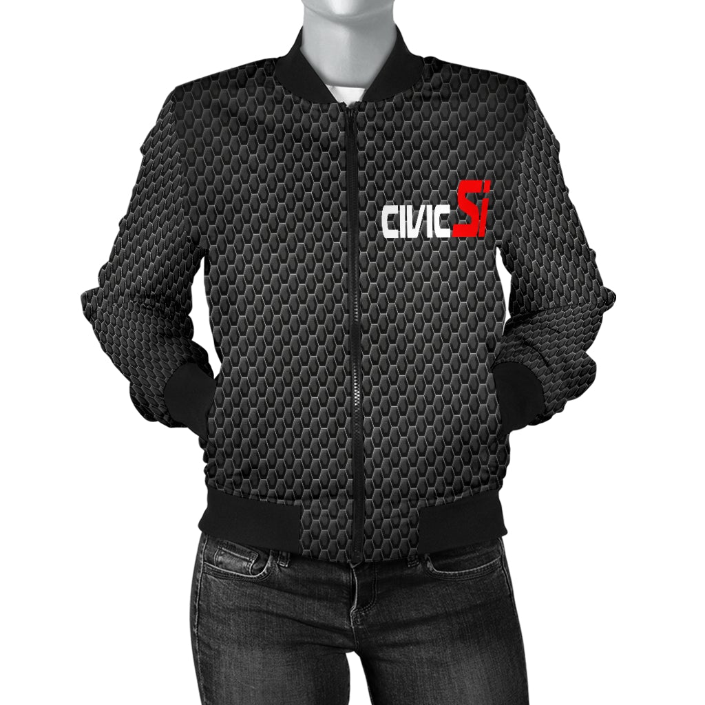 Honda Civic Si Women's Bomber Jacket MT - Famjoys Honda Civic Si Women's Bomber Jacket MT - Famjoys