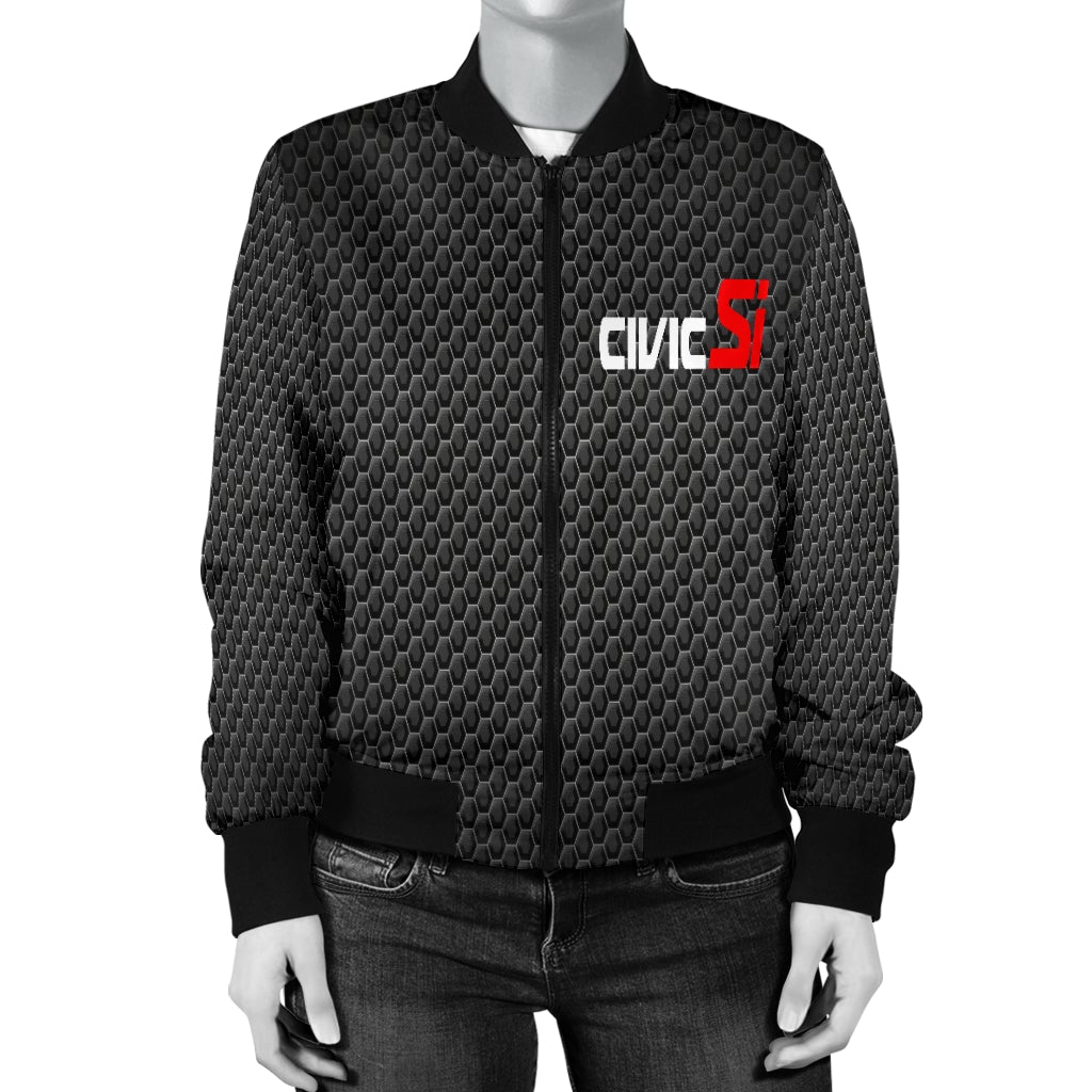 Honda Civic Si Women's Bomber Jacket MT - Famjoys Honda Civic Si Women's Bomber Jacket MT - Famjoys