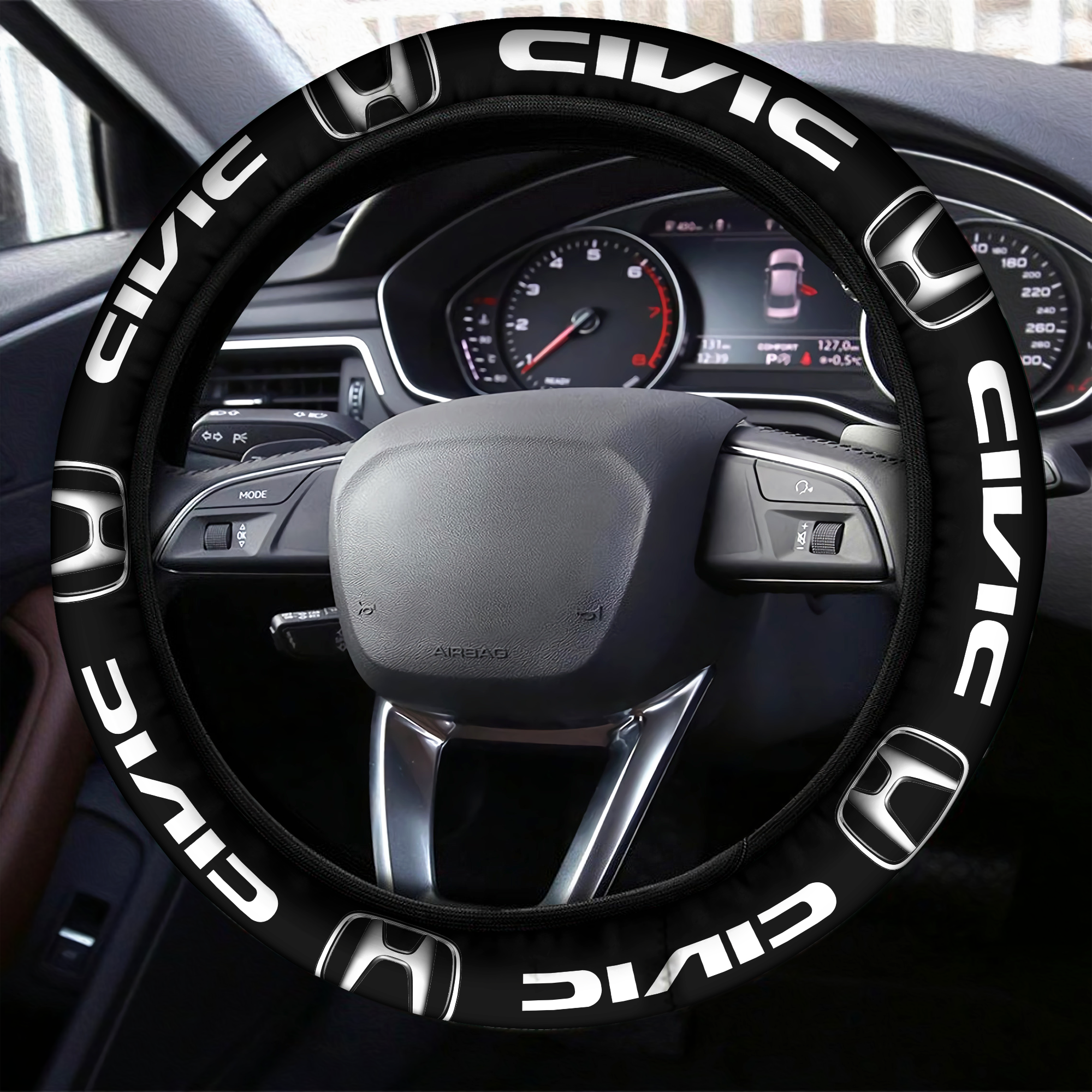 Honda Civic Steering Wheel Cover Black - Famjoys Honda Civic Steering Wheel Cover Black - Famjoys
