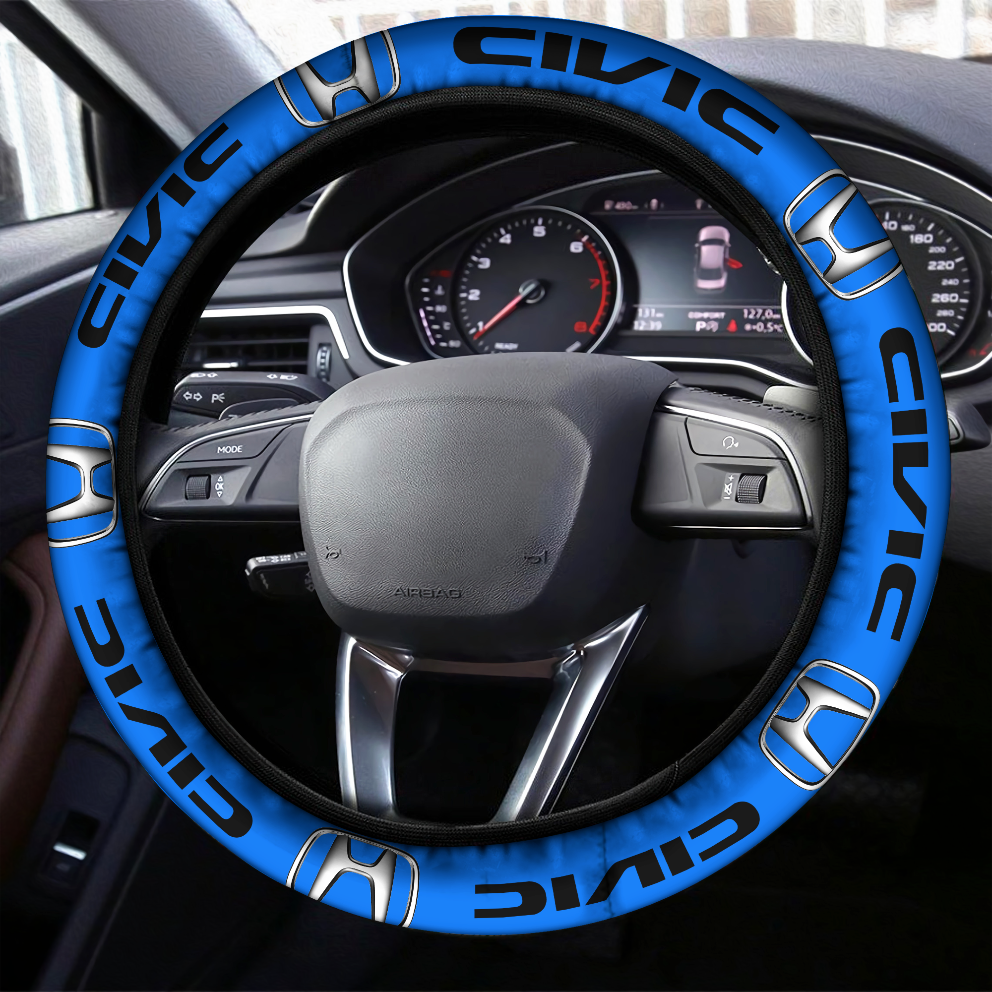 Honda Civic Steering Wheel Cover Blue - Famjoys Honda Civic Steering Wheel Cover Blue - Famjoys