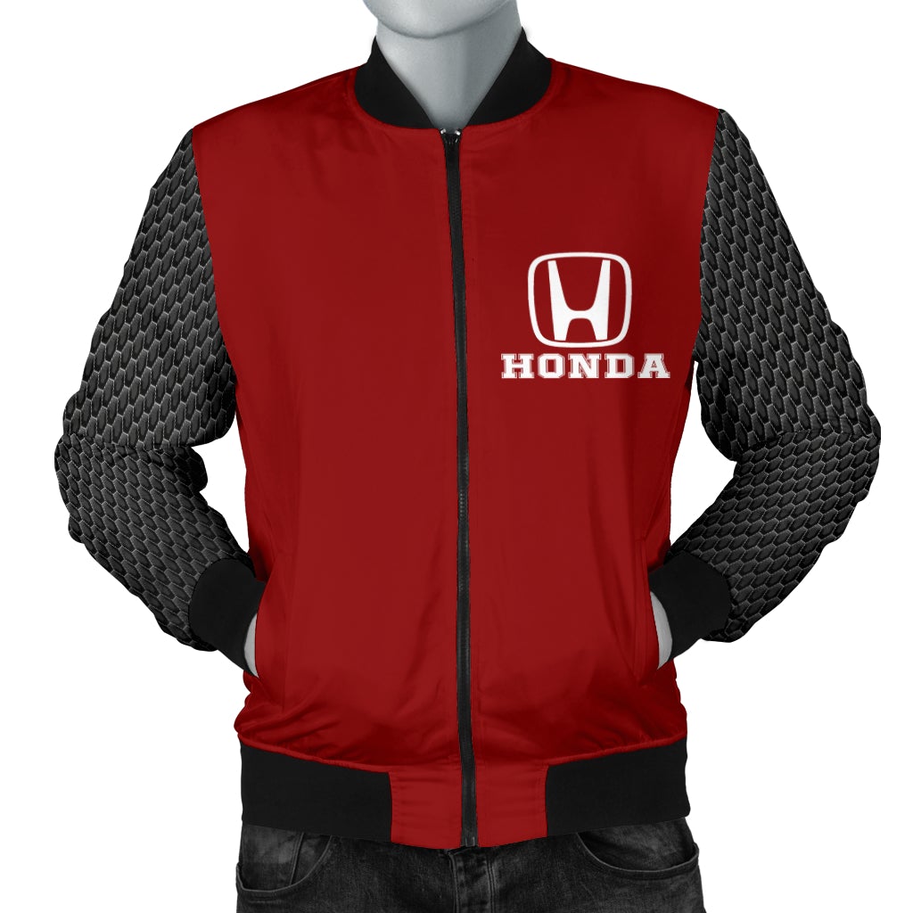 Honda Men's Bomber Jacket Red - Famjoys Honda Men's Bomber Jacket Red - Famjoys
