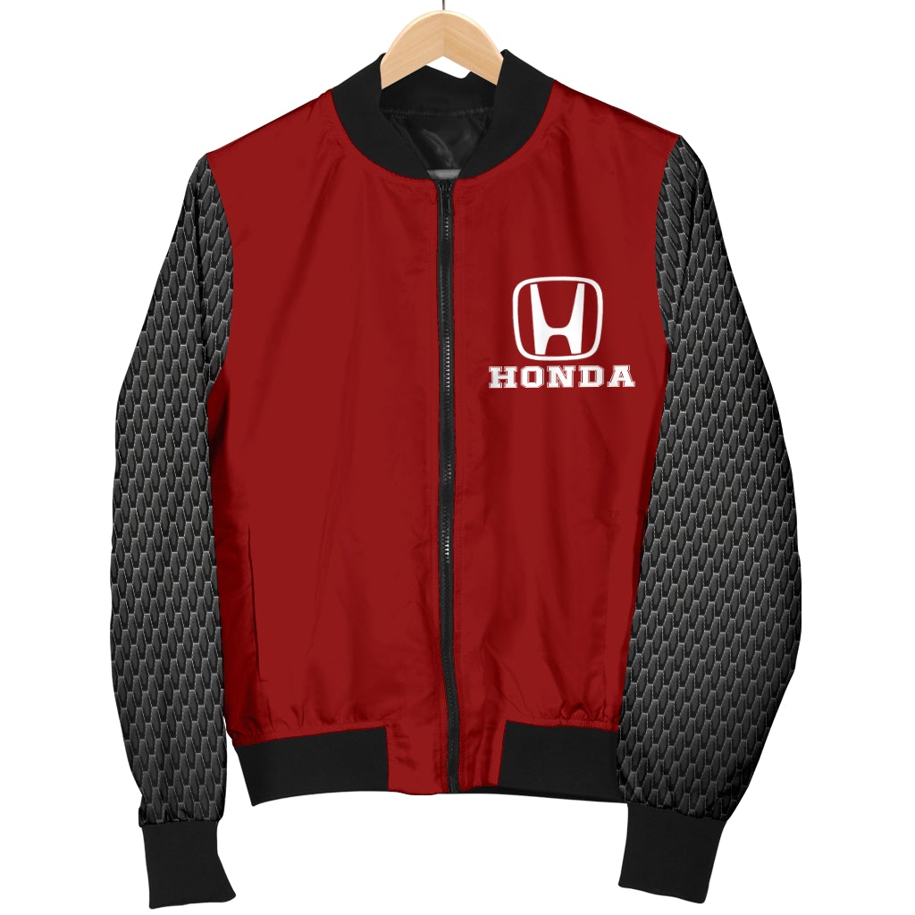 Honda Men's Bomber Jacket Red - Famjoys Honda Men's Bomber Jacket Red - Famjoys
