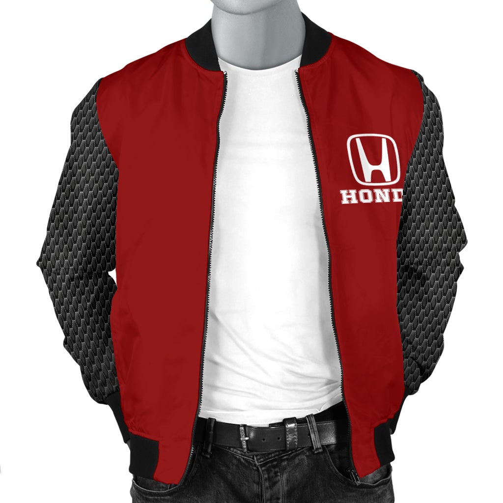 Honda Men's Bomber Jacket Red - Famjoys Honda Men's Bomber Jacket Red - Famjoys