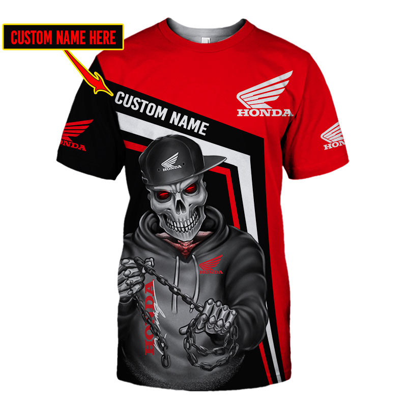 Honda Motor Skull Tshirt, sweatshirt, Polo, Hawaiian, Hoodie 3D Apparel Full Printing Custom Name - Famjoys Honda Motor Skull Tshirt, sweatshirt, Polo, Hawaiian, Hoodie 3D Apparel Full Printing Custom Name - Famjoys