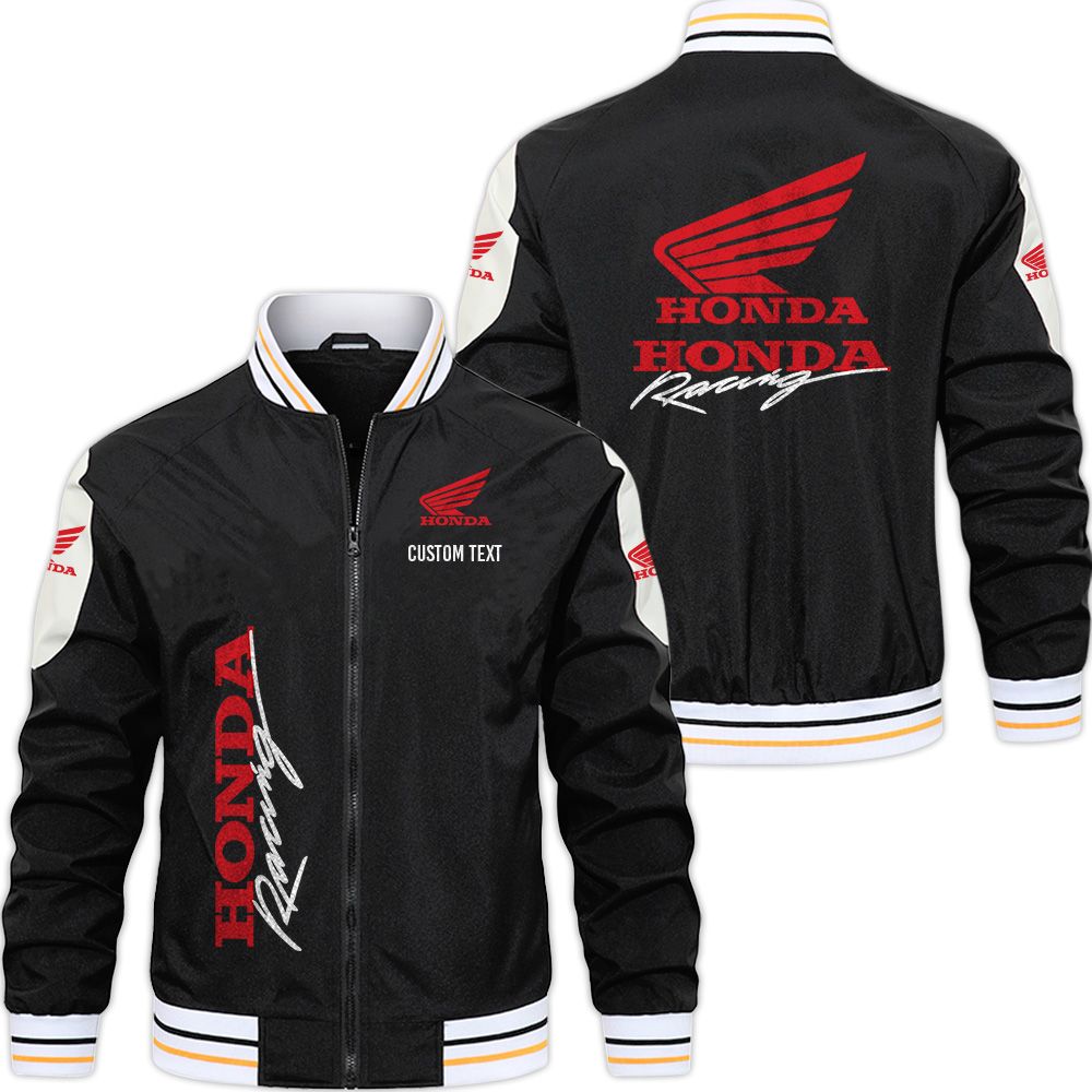 Honda Motor Varsity Jacket, Zipper Jackets Customize Name - Famjoys Honda Motor Varsity Jacket, Zipper Jackets Customize Name - Famjoys