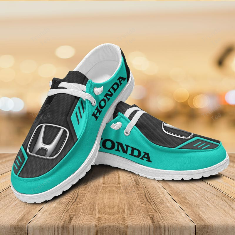 Honda Personalized Hey Dude Sports Shoes Custom Name Design Perfect Gift For Fans - Famjoys Honda Personalized Hey Dude Sports Shoes Custom Name Design Perfect Gift For Fans - Famjoys