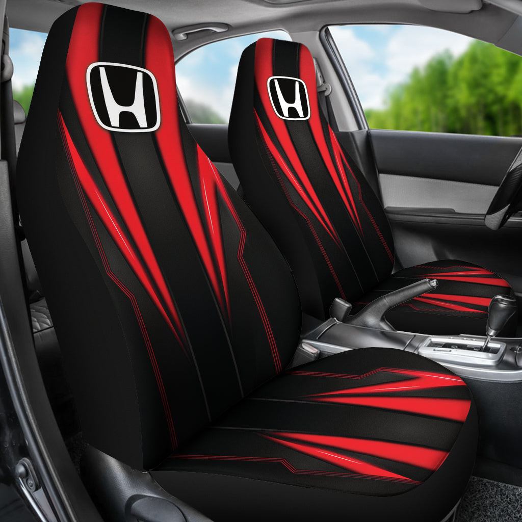 Honda Red Logo Car Seat Covers Metal Abstract Ph220913-20 - Famjoys Honda Red Logo Car Seat Covers Metal Abstract Ph220913-20 - Famjoys