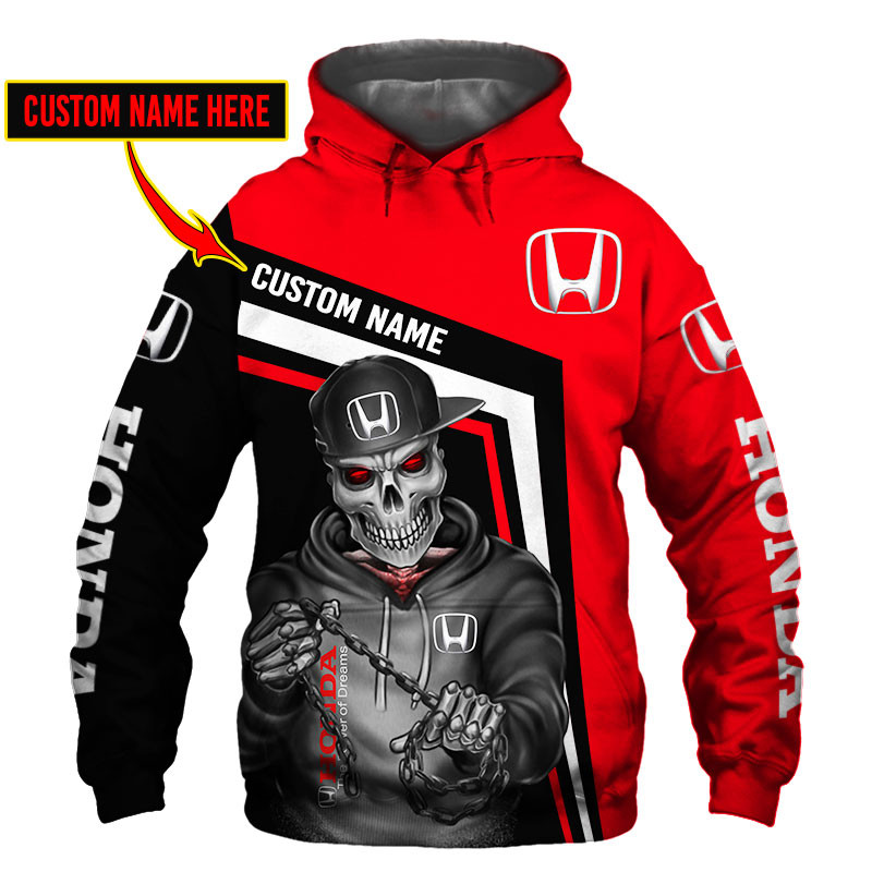 Honda Skull Tshirt, sweatshirt, Polo, Hawaiian, Hoodie 3D Apparel Full Printing Custom Name - Famjoys Honda Skull Tshirt, sweatshirt, Polo, Hawaiian, Hoodie 3D Apparel Full Printing Custom Name - Famjoys