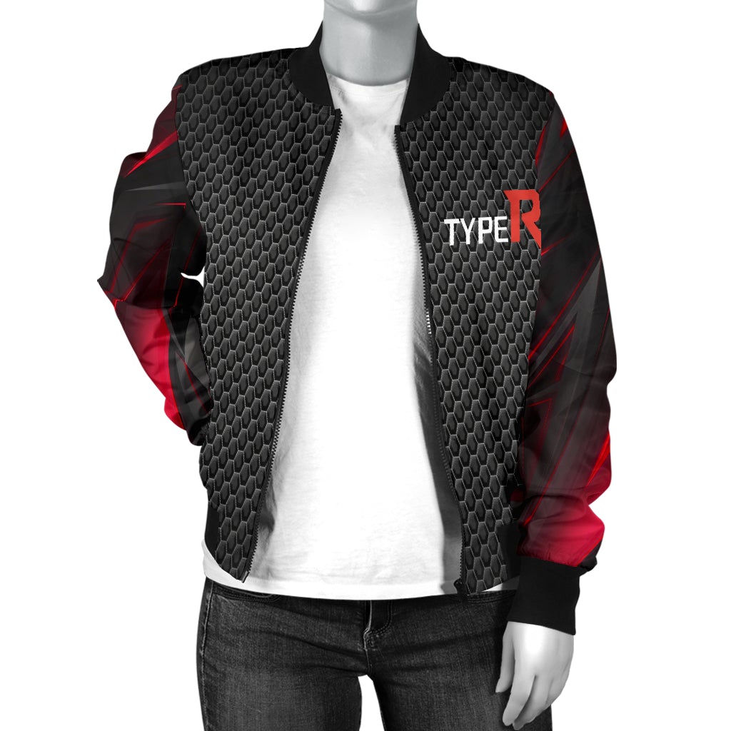Honda Type R Women's Bomber Jacket RA - Famjoys Honda Type R Women's Bomber Jacket RA - Famjoys