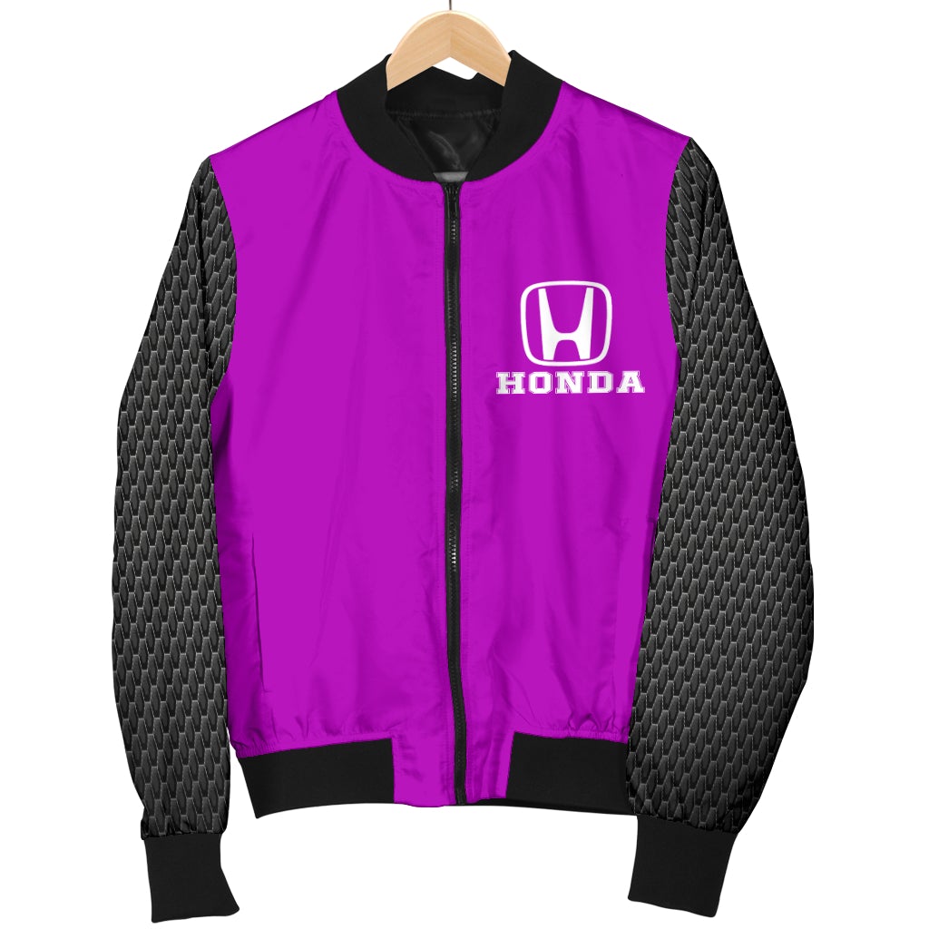 Honda Women's Bomber Jacket Pink - Famjoys Honda Women's Bomber Jacket Pink - Famjoys