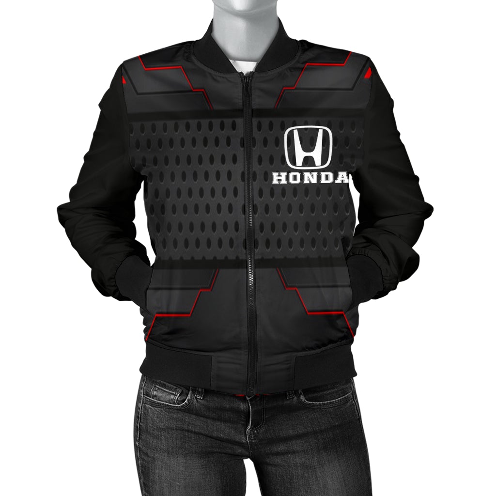 Honda Women's Bomber Jacket RB - Famjoys Honda Women's Bomber Jacket RB - Famjoys