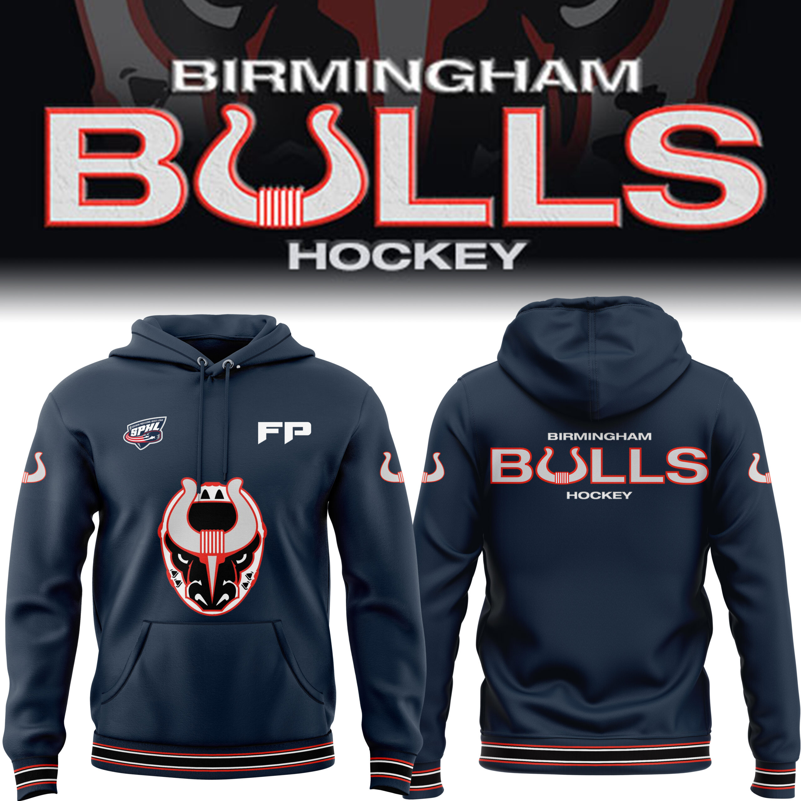 Hoodie Birmingham Bulls 2024 - Famjoys Hoodie Birmingham Bulls 2024 - Famjoys