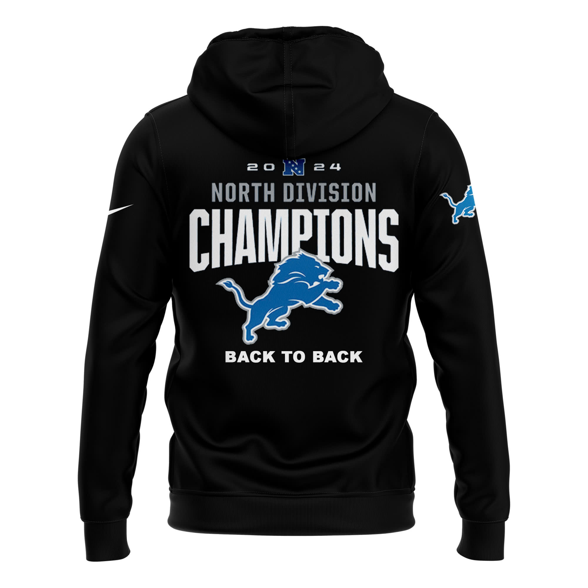 Hoodie Detroit Lions NFC North Champions 2025 - Famjoys Hoodie Detroit Lions NFC North Champions 2025 - Famjoys
