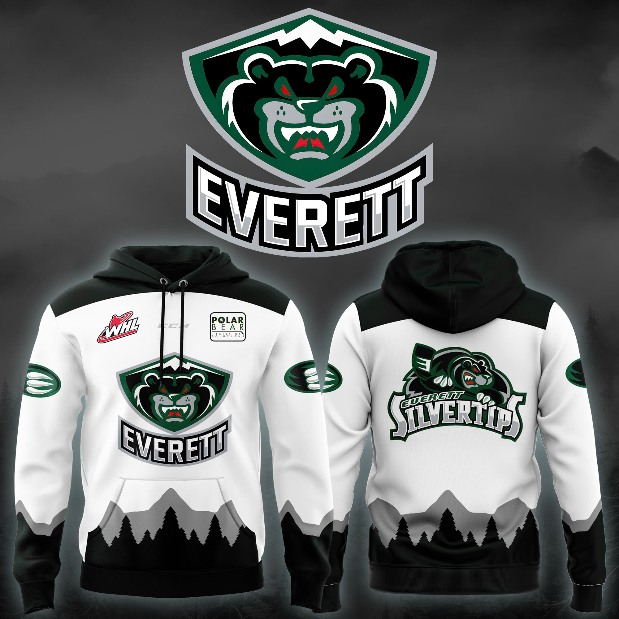 Hoodie Everett Silvertips NEW 2025 - Famjoys Hoodie Everett Silvertips NEW 2025 - Famjoys