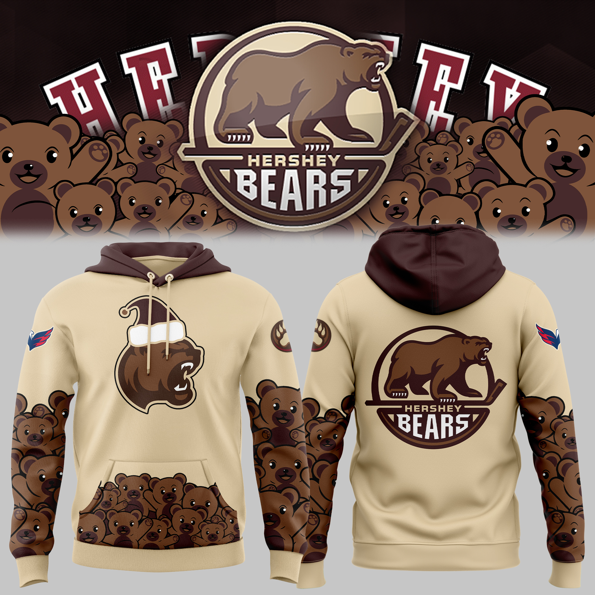 Hoodie Hershey Bears 2024 - Famjoys Hoodie Hershey Bears 2024 - Famjoys