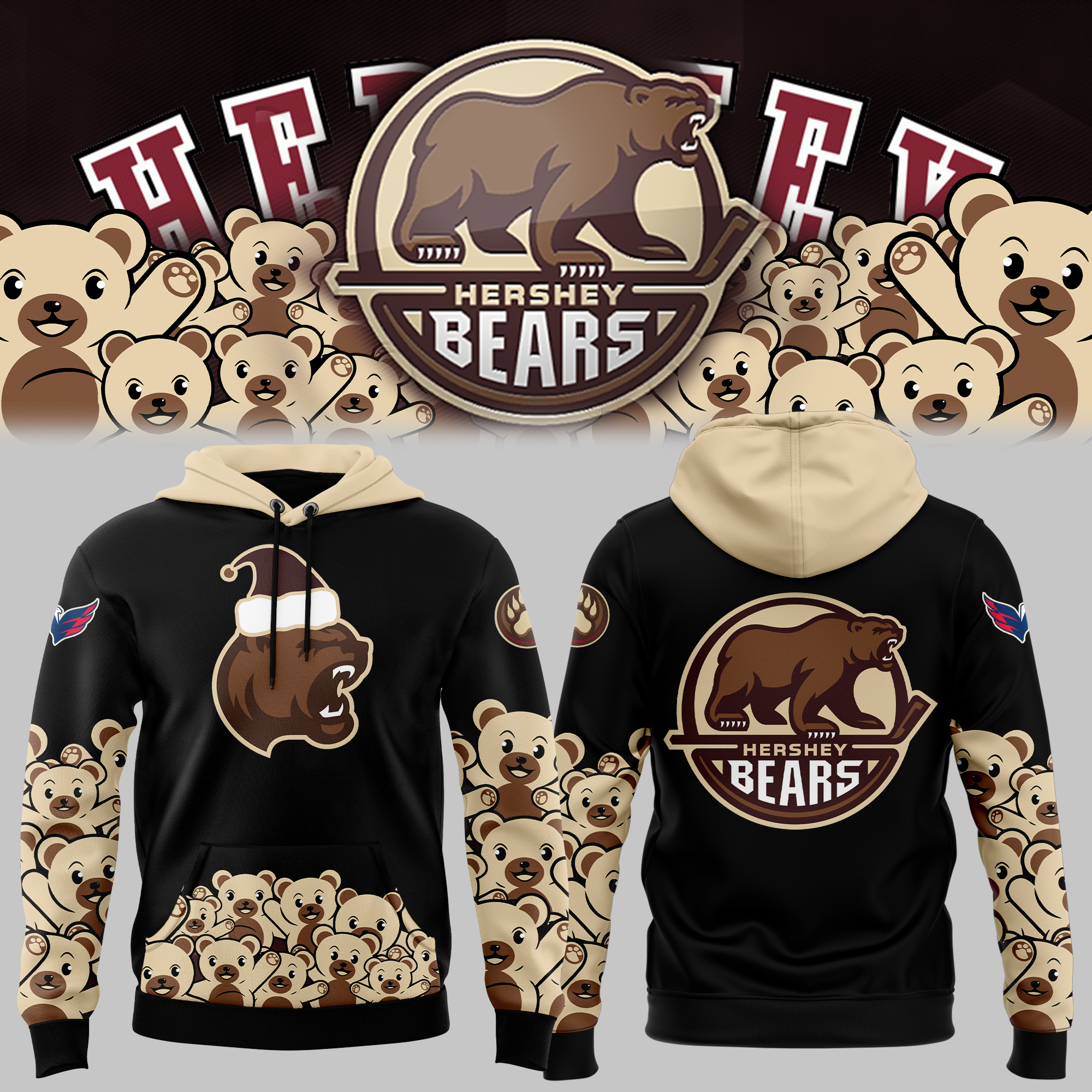 Hoodie Hershey Bears 2024 - Famjoys Hoodie Hershey Bears 2024 - Famjoys
