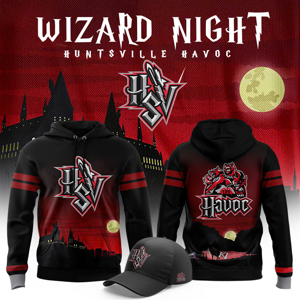 Hoodie Huntsville Havoc WiZard Night 2025 - Famjoys Hoodie Huntsville Havoc WiZard Night 2025 - Famjoys