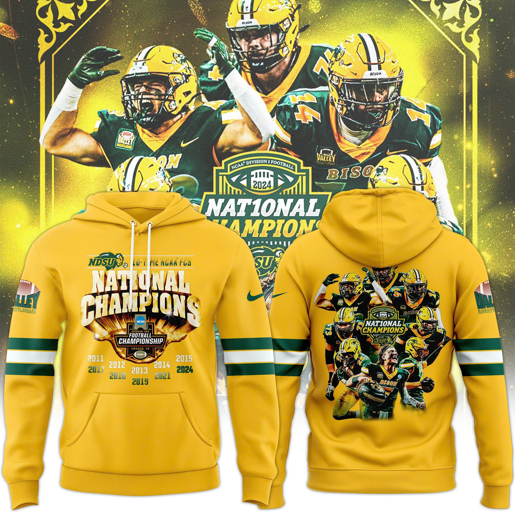 Hoodie North Dakota State Bison football Champions 2025 - Famjoys Hoodie North Dakota State Bison football Champions 2025 - Famjoys