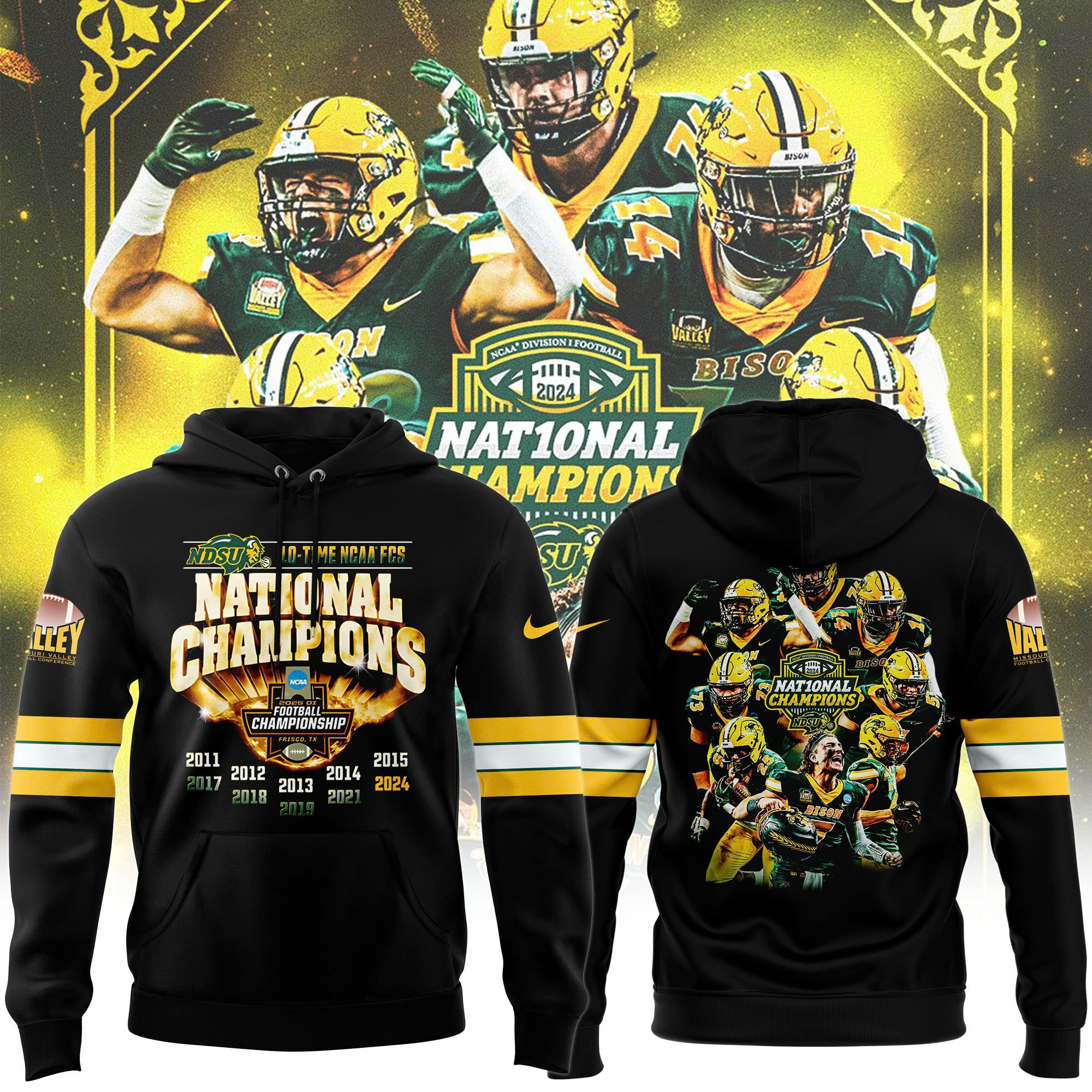 Hoodie North Dakota State Bison football Champions 2025 - Famjoys Hoodie North Dakota State Bison football Champions 2025 - Famjoys
