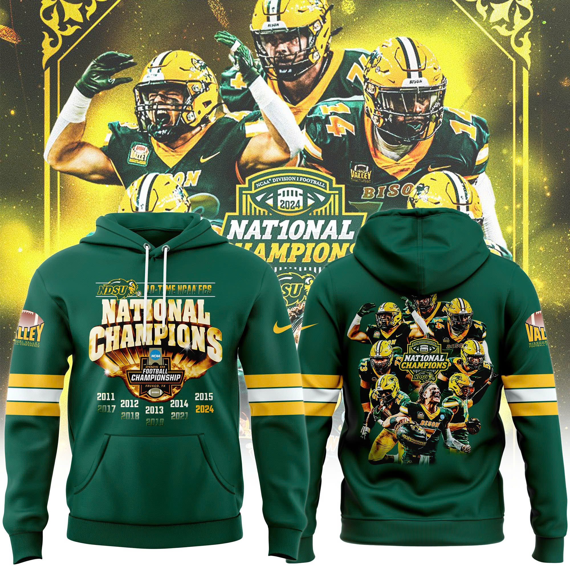 Hoodie North Dakota State Bison football Champions 2025 - Famjoys Hoodie North Dakota State Bison football Champions 2025 - Famjoys