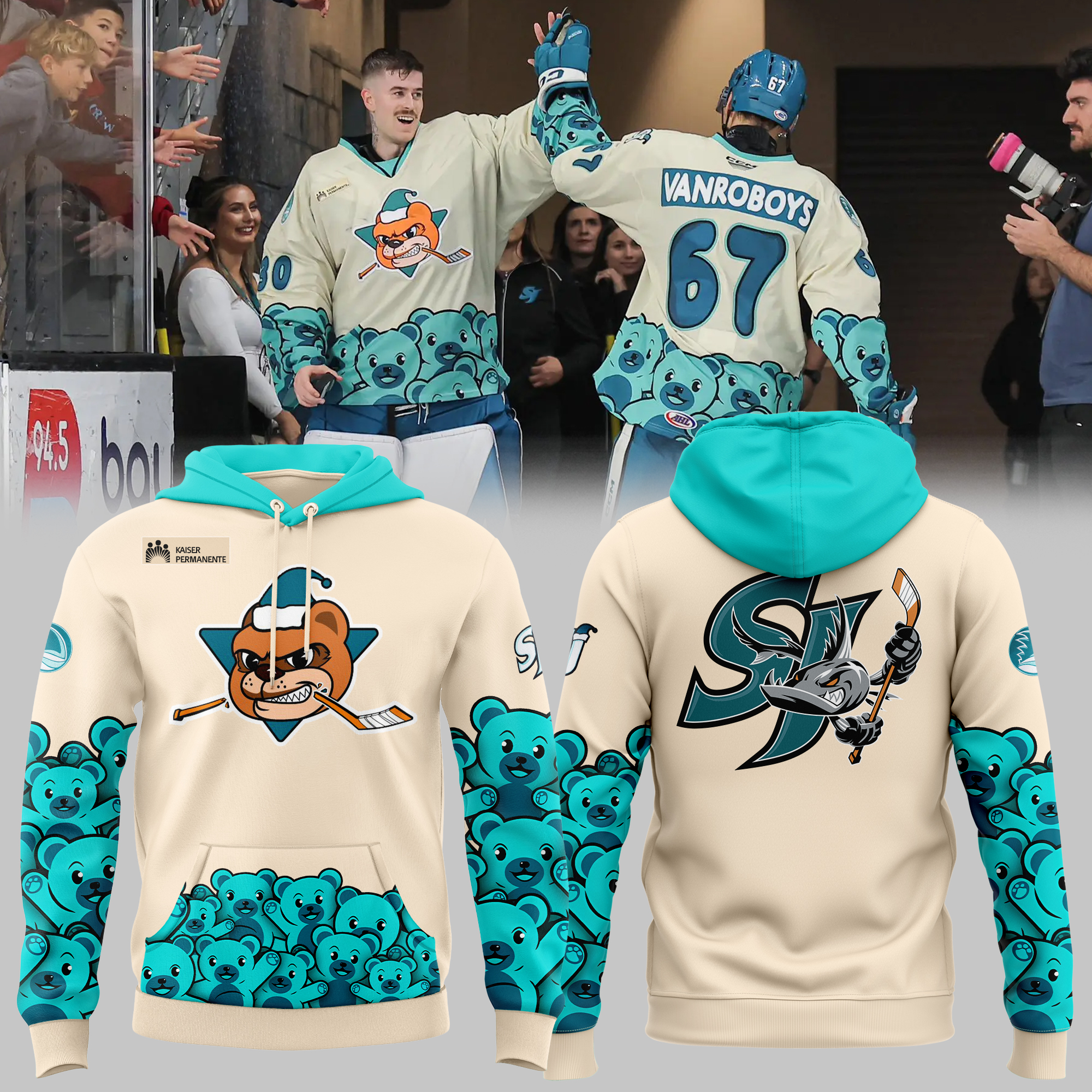 Hoodie San Jose Barracuda 2024 - Famjoys Hoodie San Jose Barracuda 2024 - Famjoys