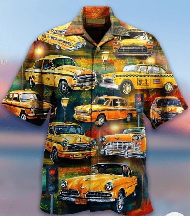 Hot Summer Yellow Car Vintage Hawaii Hawaiian Shirt - Famjoys Hot Summer Yellow Car Vintage Hawaii Hawaiian Shirt - Famjoys