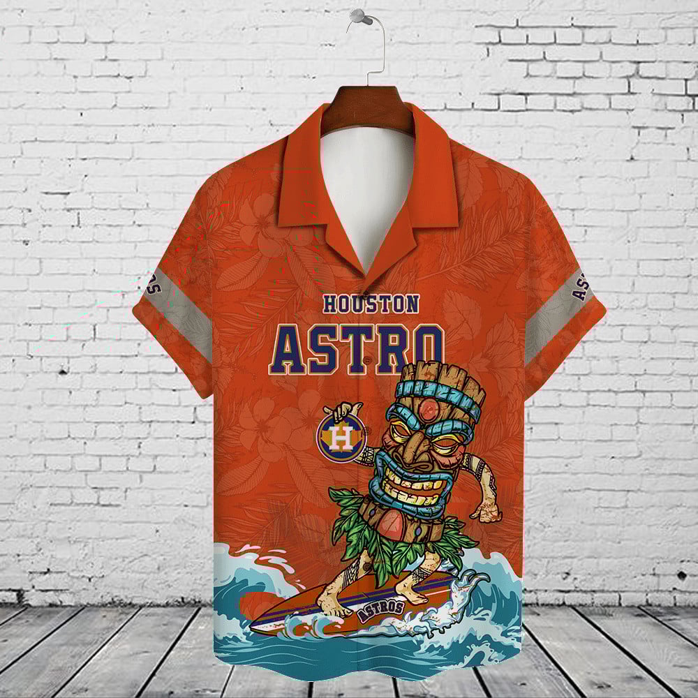 Houston Astros 2023 AOP Hawaiian Shirt V18 - Famjoys Houston Astros 2023 AOP Hawaiian Shirt V18 - Famjoys