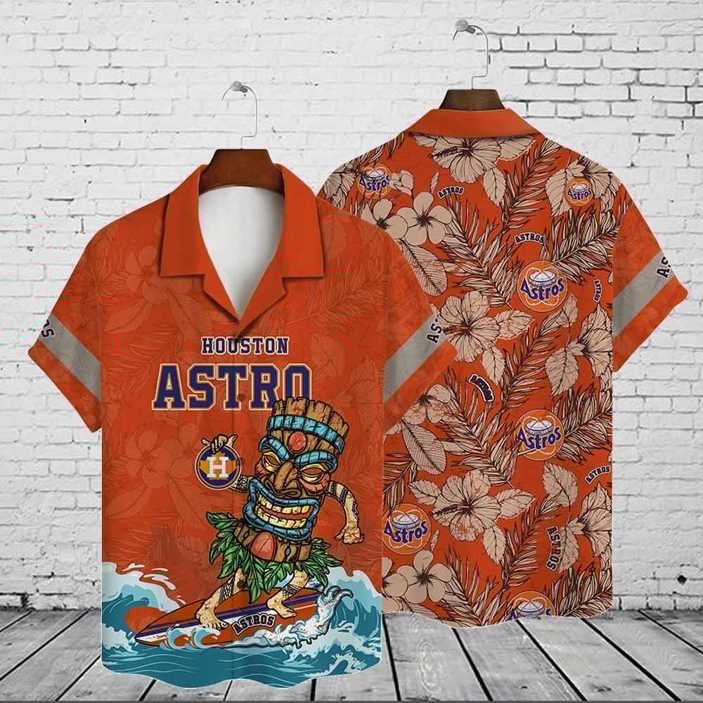 Houston Astros 2023 AOP Hawaiian Shirt V18 - Famjoys Houston Astros 2023 AOP Hawaiian Shirt V18 - Famjoys
