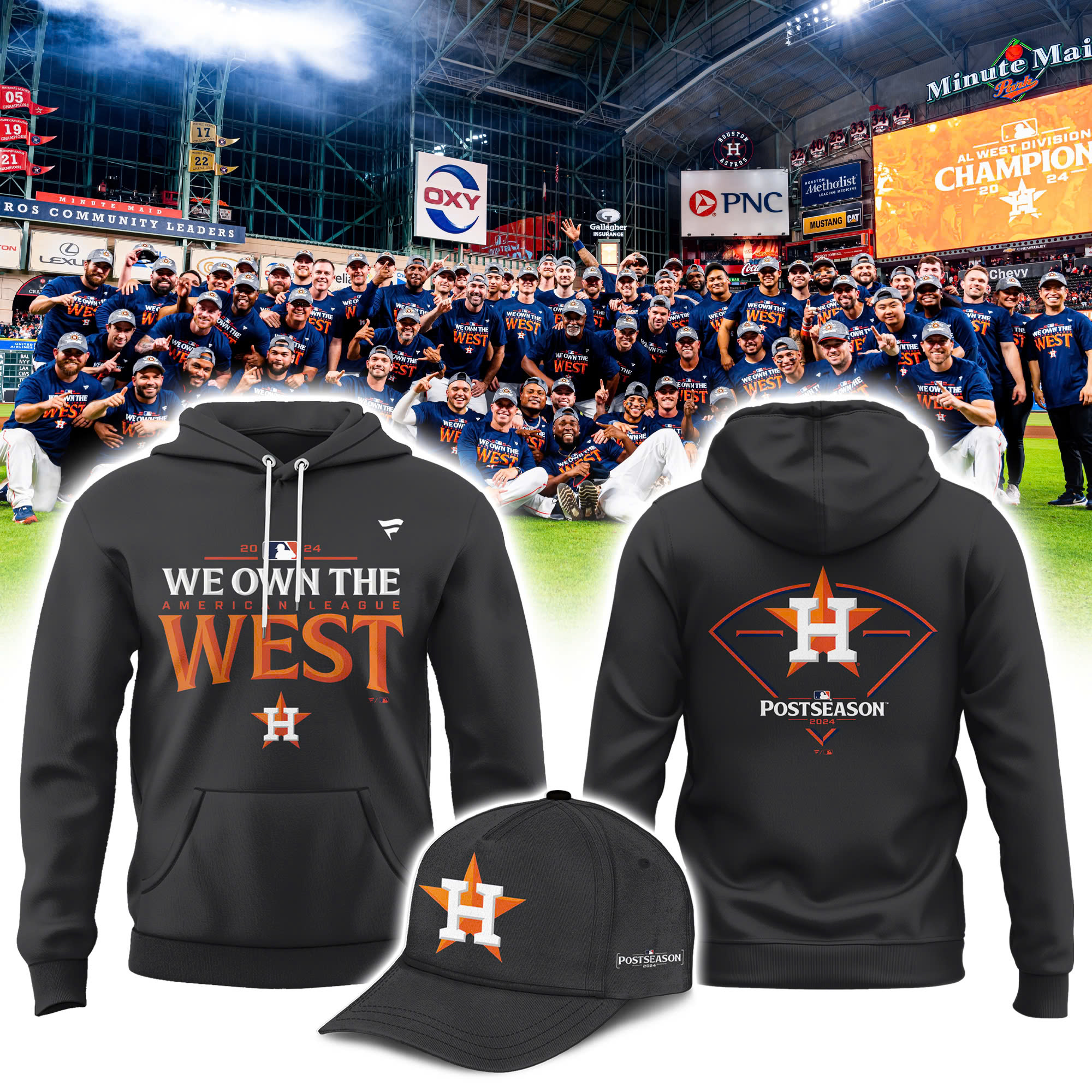 Houston Astros AL West Champions Hoodie - Famjoys Houston Astros AL West Champions Hoodie - Famjoys
