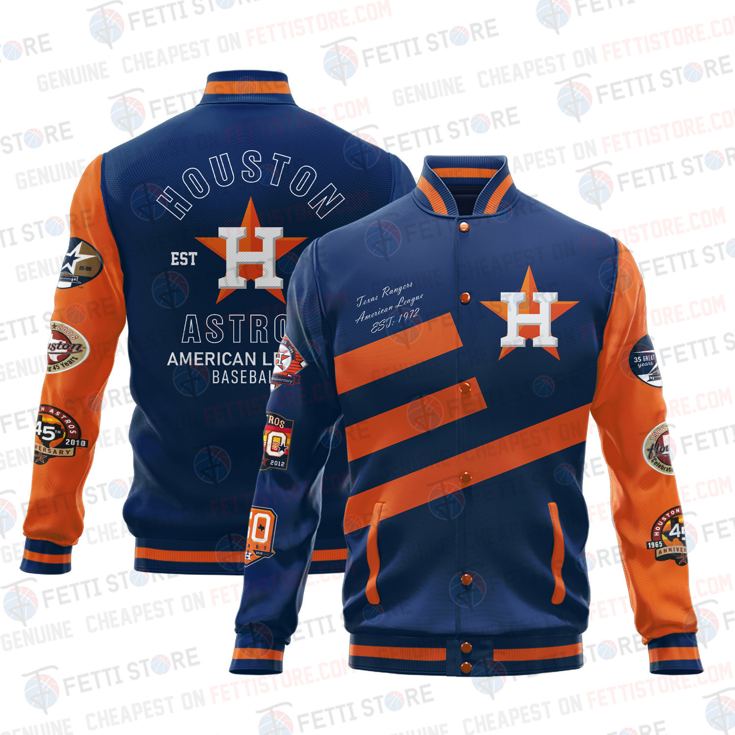 Houston Astros American League Baseball Varsity Jacket SH1 - Famjoys Houston Astros American League Baseball Varsity Jacket SH1 - Famjoys