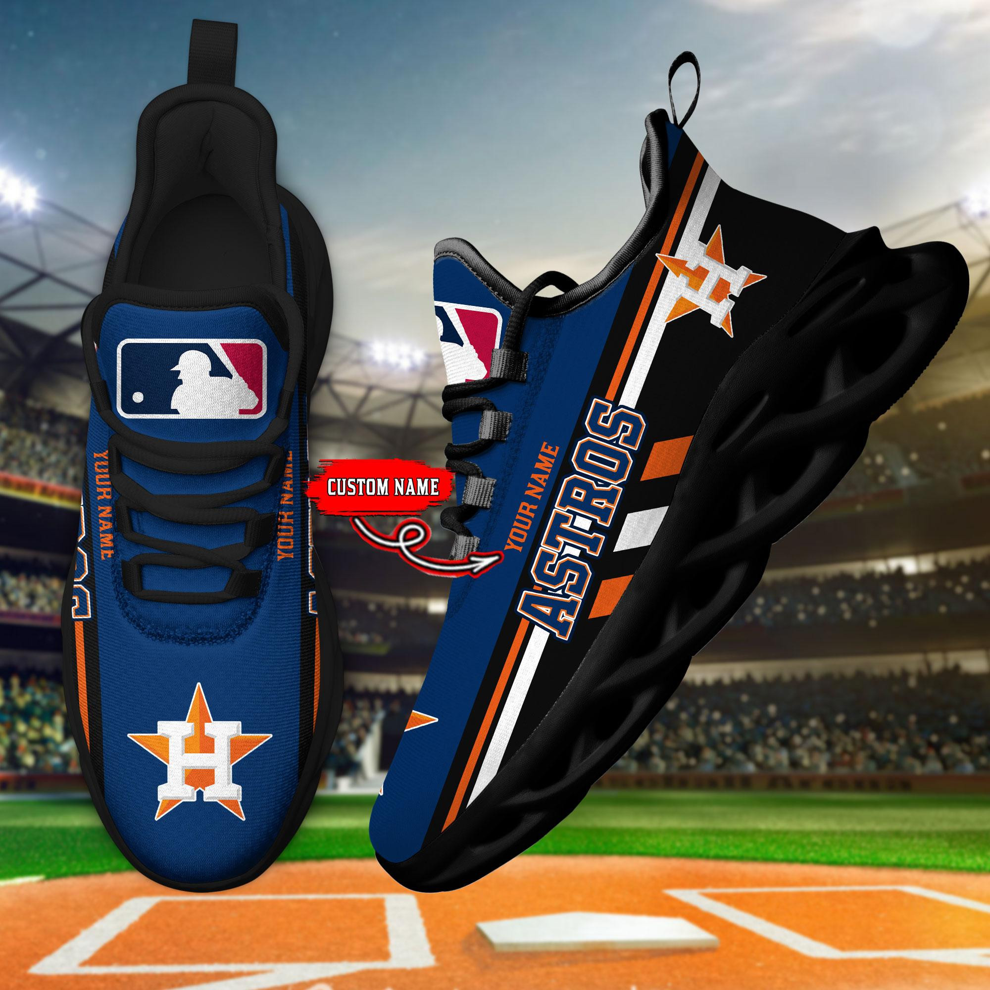 Houston Astros Max Soul Sneaker - Famjoys Houston Astros Max Soul Sneaker - Famjoys