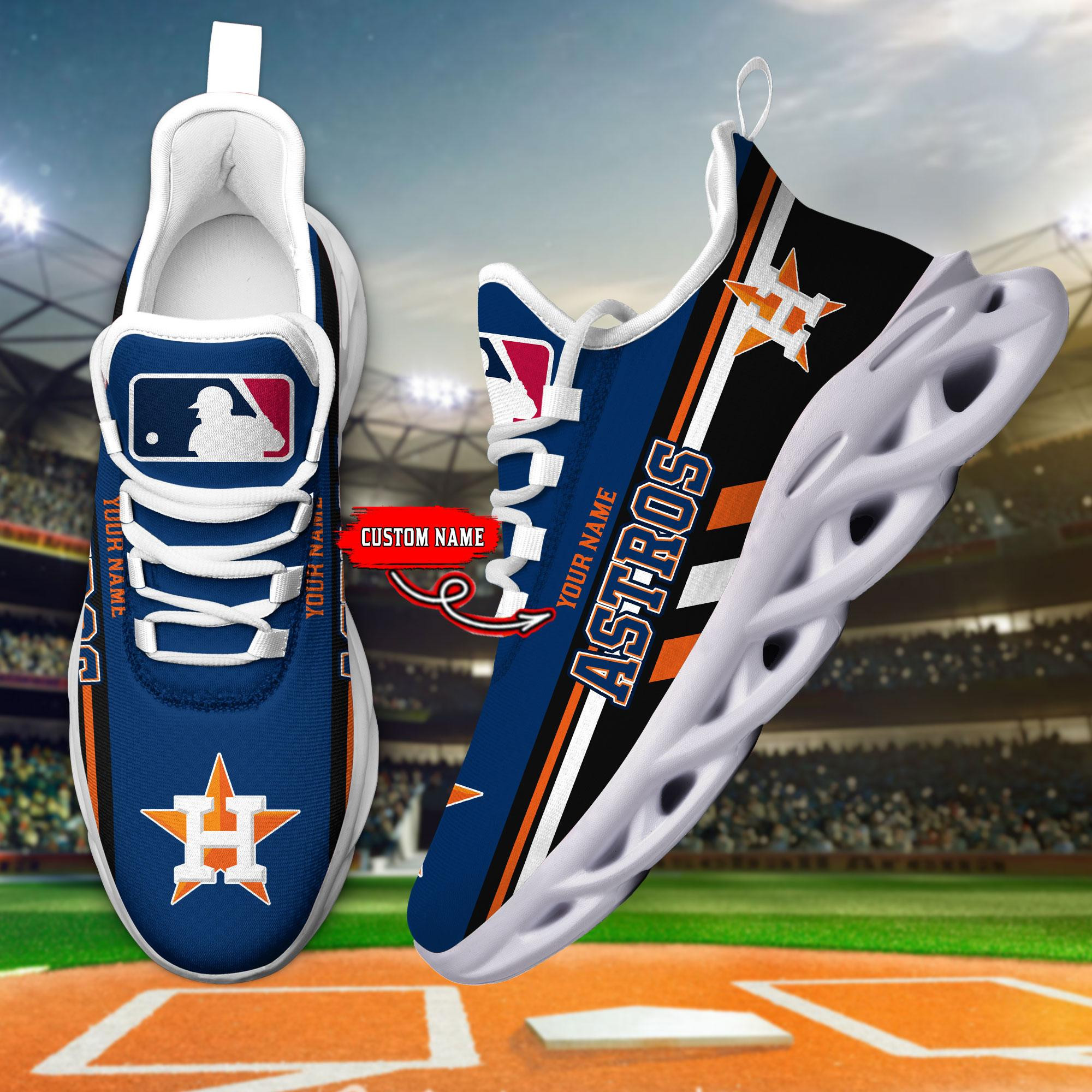 Houston Astros Max Soul Sneaker - Famjoys Houston Astros Max Soul Sneaker - Famjoys