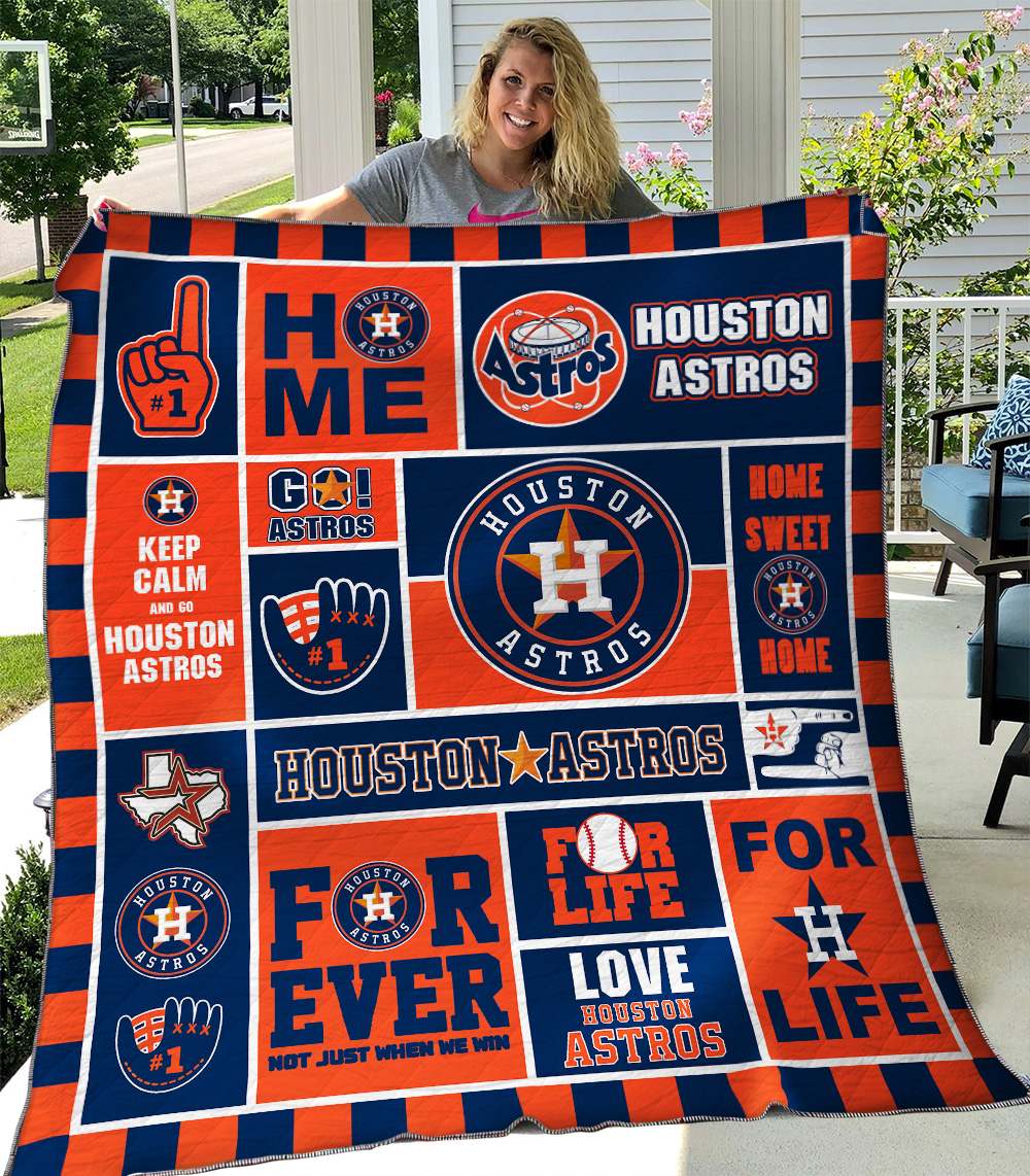 Houston Astros Quilt Blanket - Famjoys Houston Astros Quilt Blanket - Famjoys