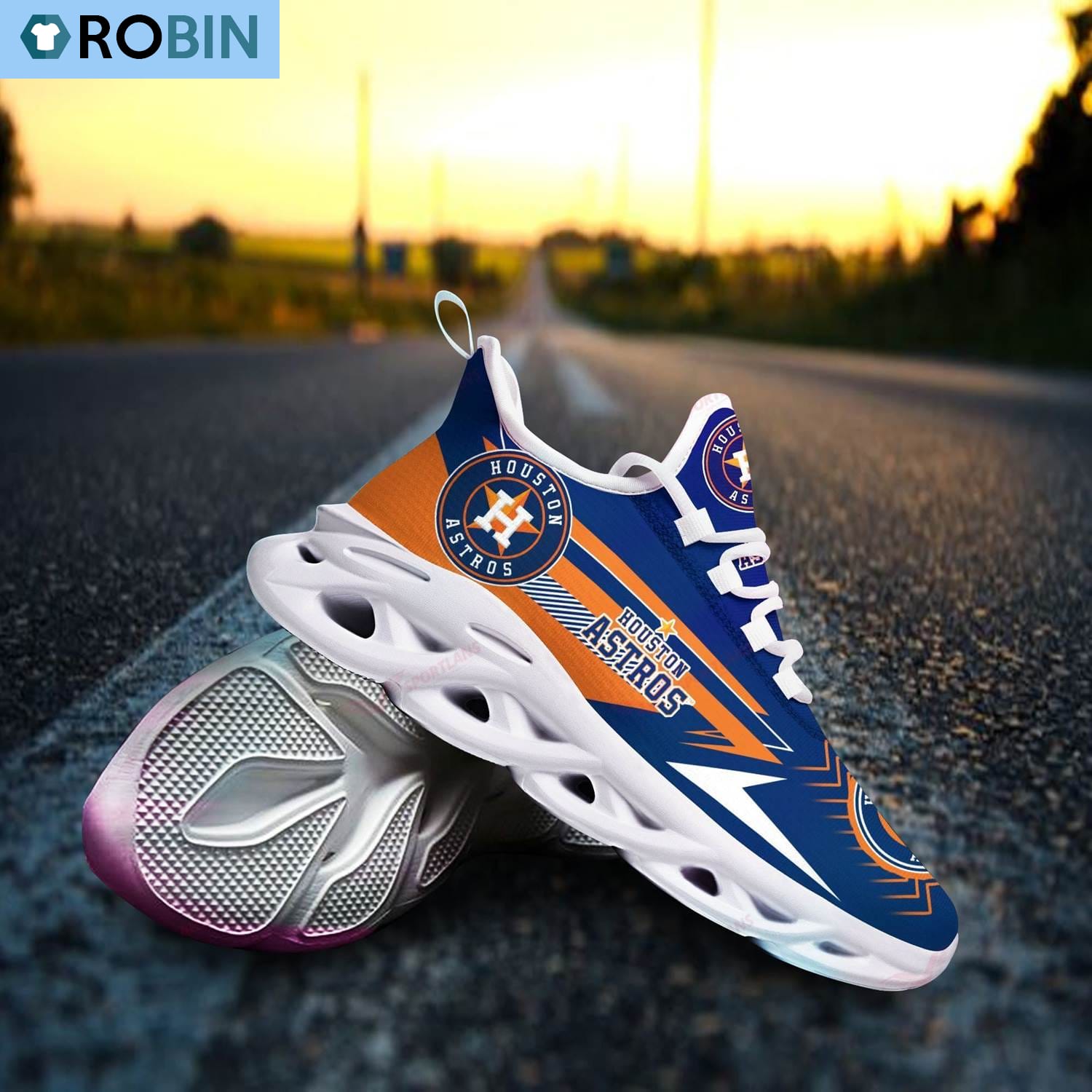 Houston Astros Sneakers Sneakers - Famjoys Houston Astros Sneakers Sneakers - Famjoys