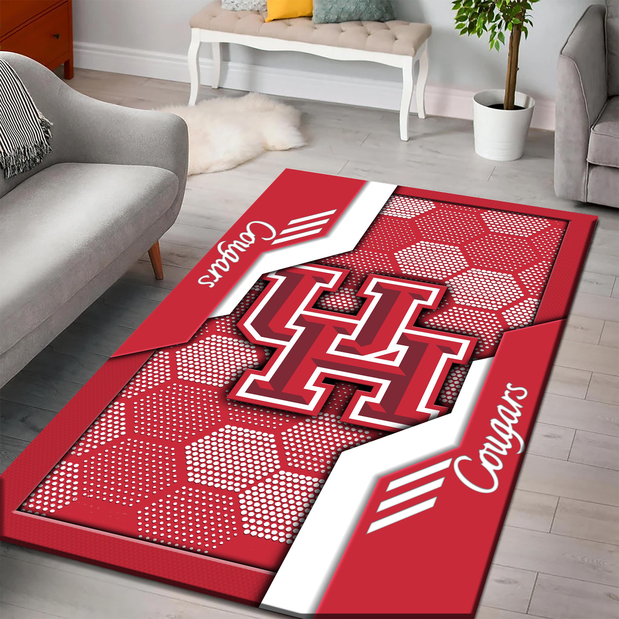 Houston Cougars Area Rugs 3728 - Famjoys Houston Cougars Area Rugs 3728 - Famjoys