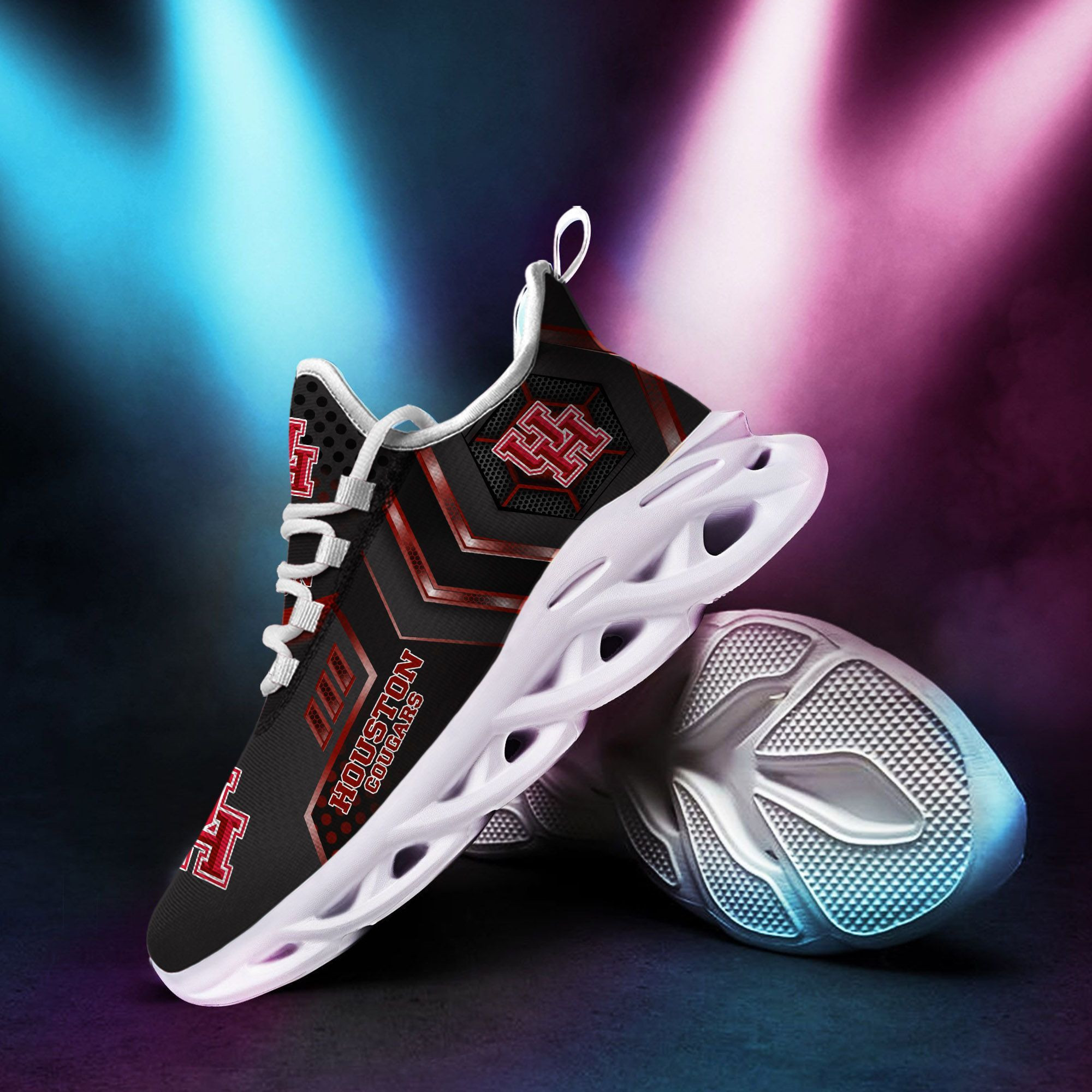 Houston Cougars Max Soul Sneakers Shoes - Famjoys Houston Cougars Max Soul Sneakers Shoes - Famjoys