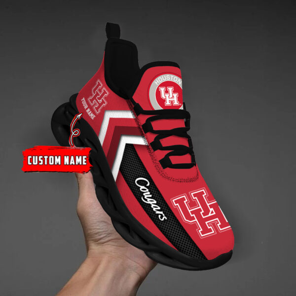Houston Cougars Personalized Custom Name Max Soul Shoes DS003 - Famjoys Houston Cougars Personalized Custom Name Max Soul Shoes DS003 - Famjoys