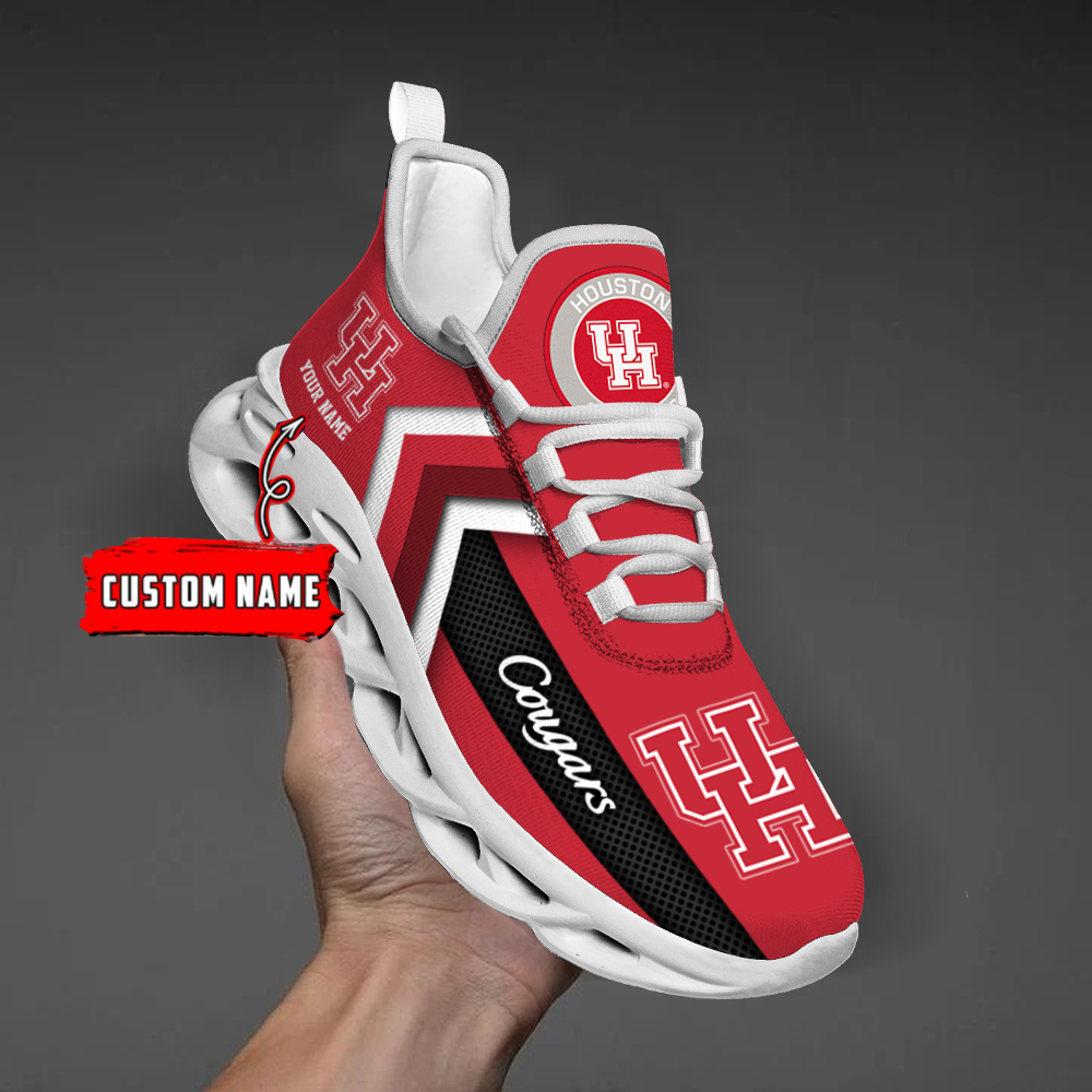 Houston Cougars Personalized Custom Name Max Soul Shoes DS003 - Famjoys Houston Cougars Personalized Custom Name Max Soul Shoes DS003 - Famjoys