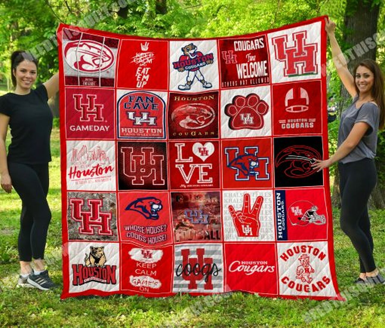 Houston Cougars Quilt Blanket #1086