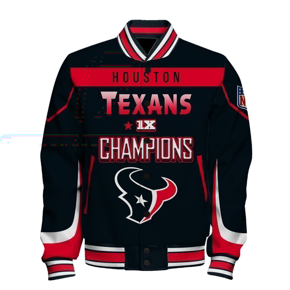 Houston Texans 1X Super Bowl Champions Style Varsity Jacket - Famjoys Houston Texans 1X Super Bowl Champions Style Varsity Jacket - Famjoys
