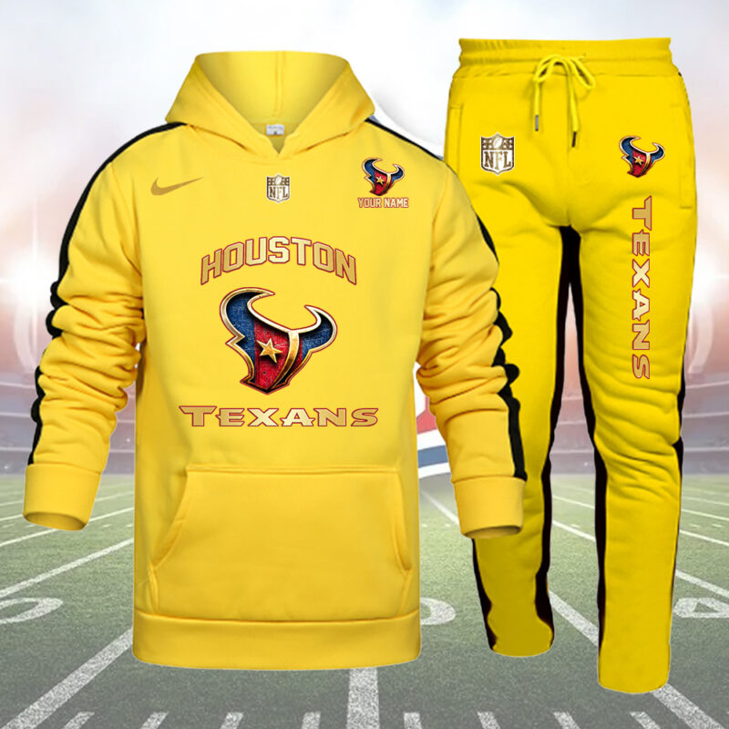 Houston Texans-32 Teams Personlized Golden Logo Hoodie Set-SP11012473ID03 - Famjoys Houston Texans-32 Teams Personlized Golden Logo Hoodie Set-SP11012473ID03 - Famjoys