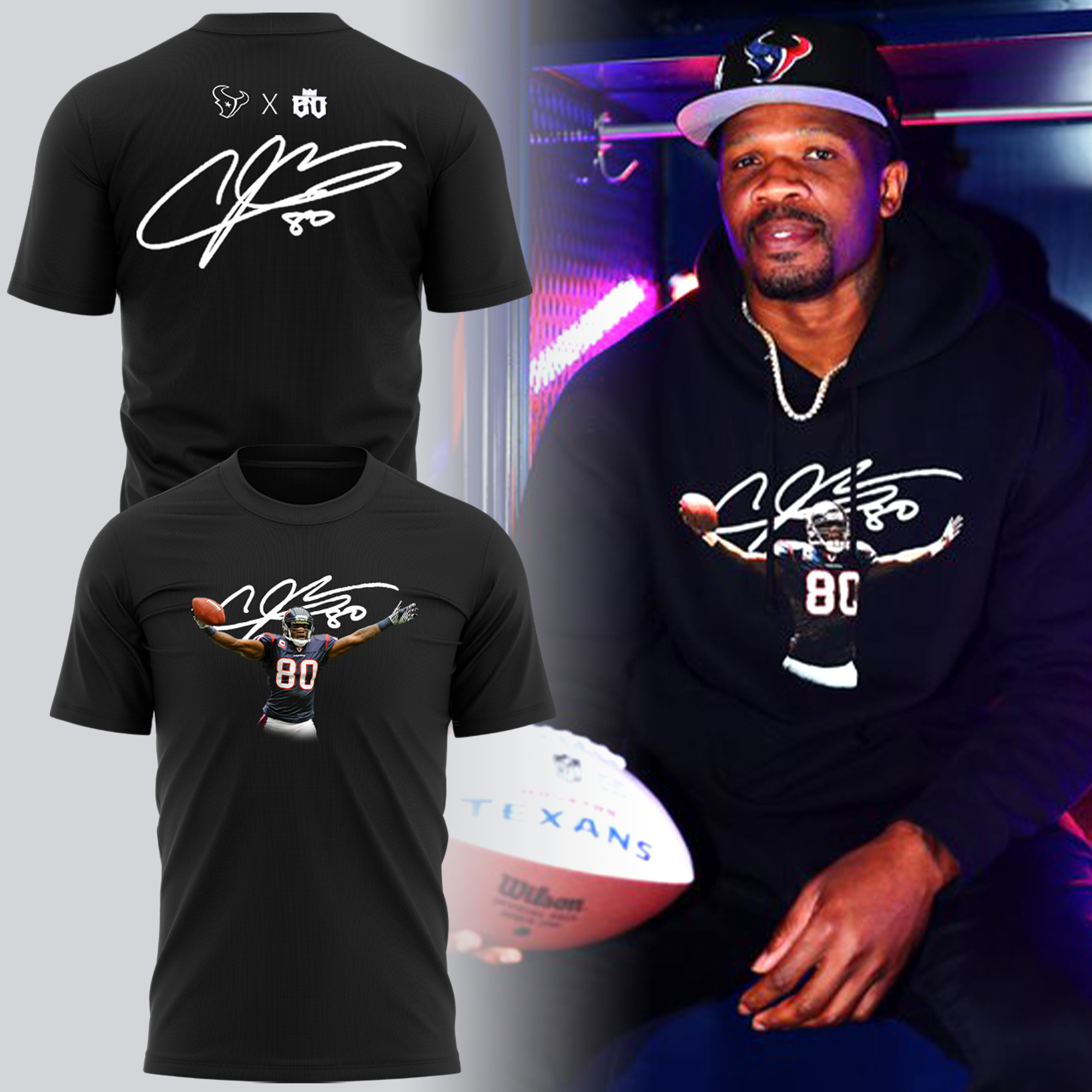 Houston Texans A Johnson – AJ80 Hoodie Tshirt - Famjoys Houston Texans A Johnson – AJ80 Hoodie Tshirt - Famjoys