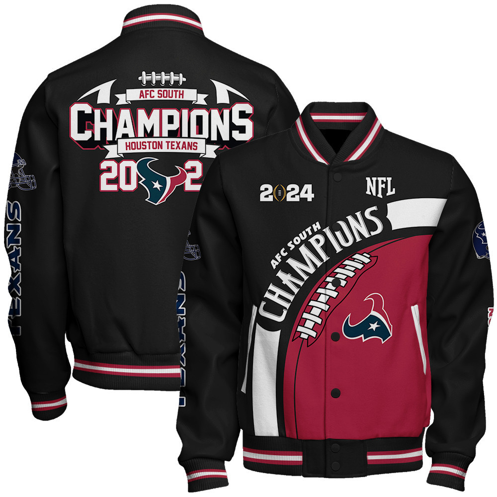Houston Texans AFC South Champions New Design Varsity Jacket - Famjoys Houston Texans AFC South Champions New Design Varsity Jacket - Famjoys