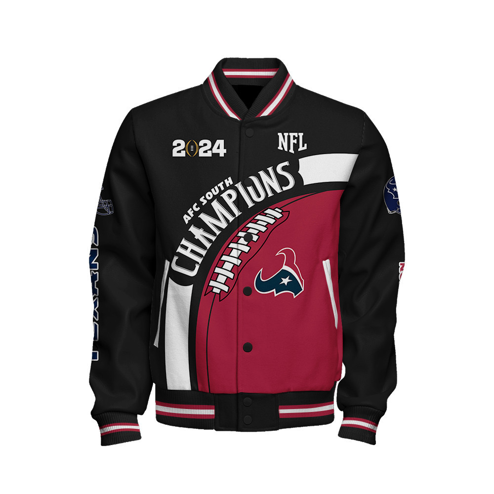 Houston Texans AFC South Champions New Design Varsity Jacket - Famjoys Houston Texans AFC South Champions New Design Varsity Jacket - Famjoys