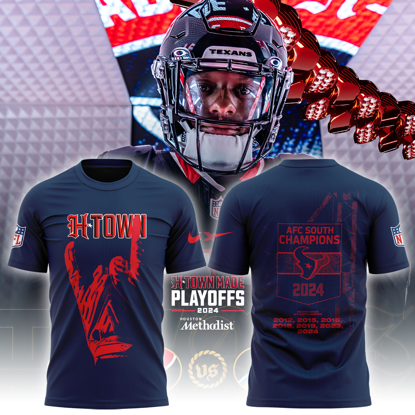 Houston Texans AFC South Champions Tshirt 2024 - Famjoys Houston Texans AFC South Champions Tshirt 2024 - Famjoys