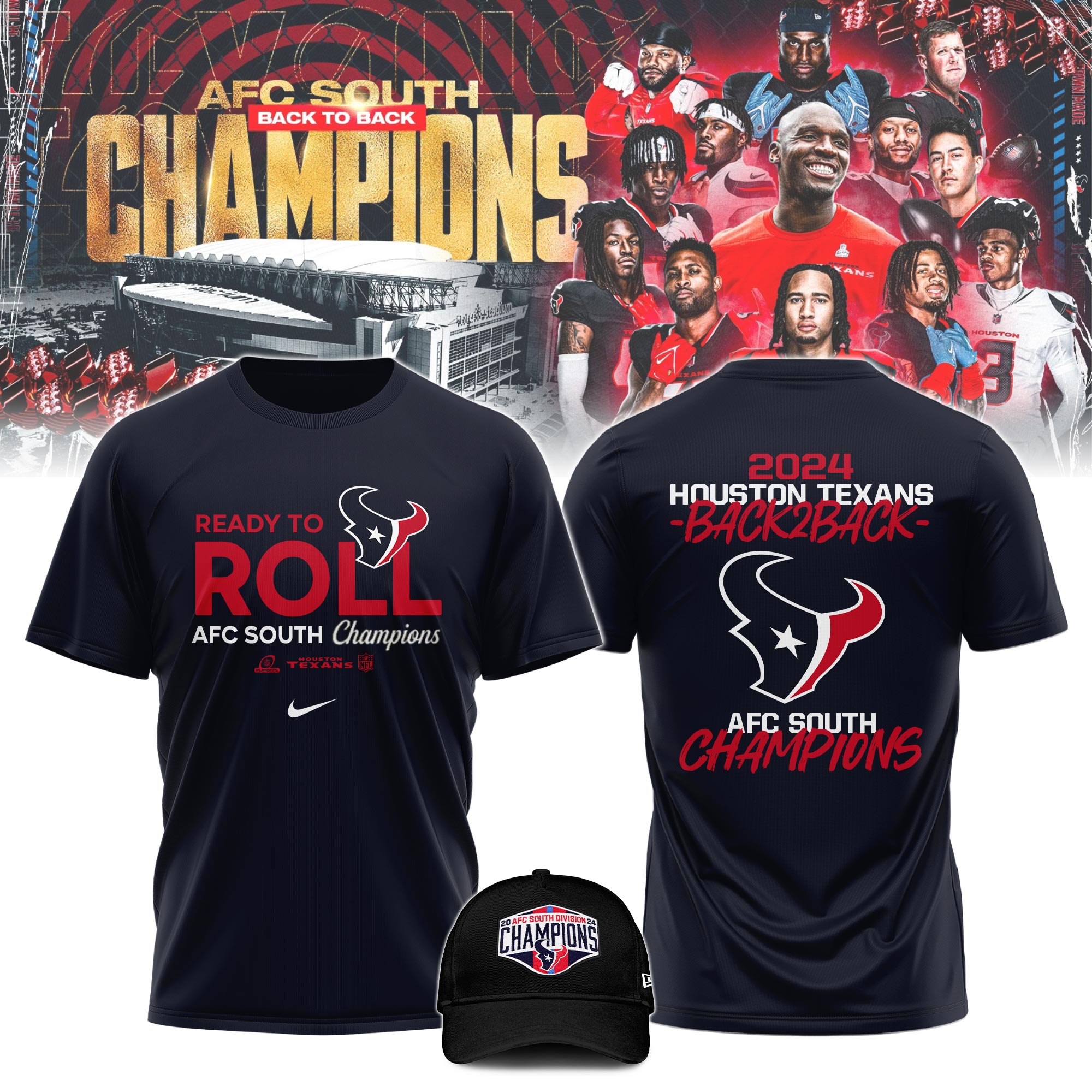 Houston Texans AFC South Division Champions Locker Room Trophy Collection T Shirt - Famjoys Houston Texans AFC South Division Champions Locker Room Trophy Collection T Shirt - Famjoys