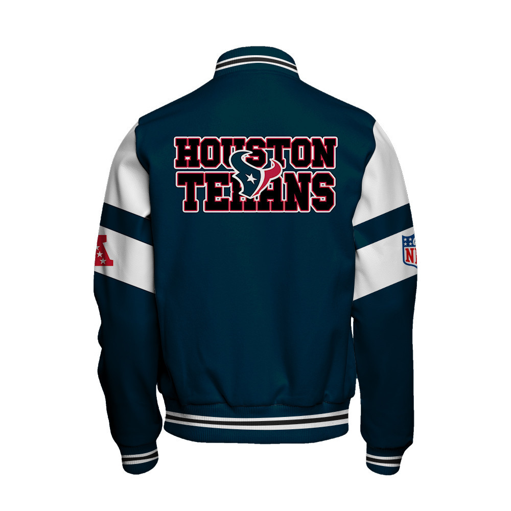Houston Texans American Football Conference Unisex Varsity Jacket V11 - Famjoys Houston Texans American Football Conference Unisex Varsity Jacket V11 - Famjoys