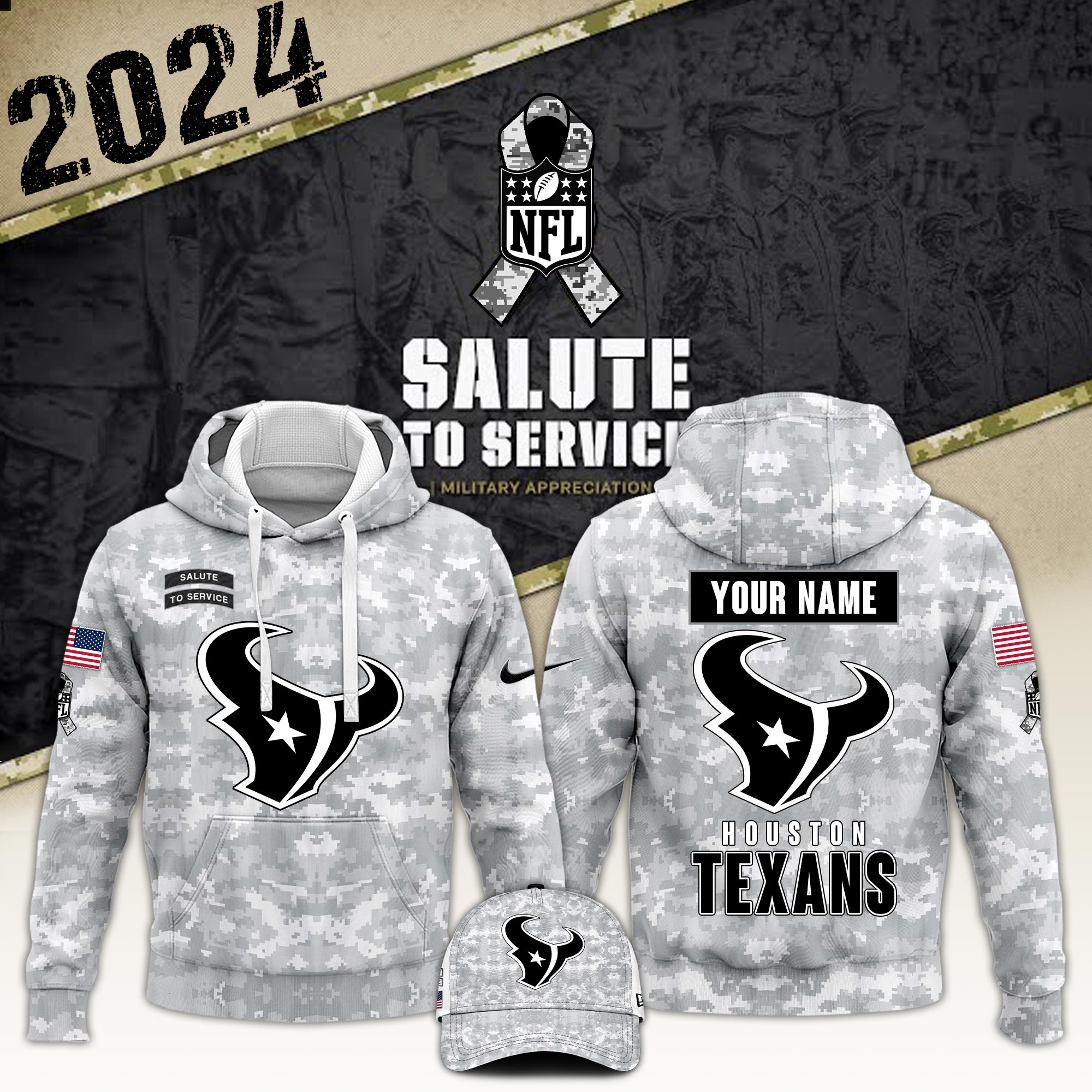 Houston Texans Arctic Camo Salute to Service Club Hoodie 2024 - Famjoys Houston Texans Arctic Camo Salute to Service Club Hoodie 2024 - Famjoys