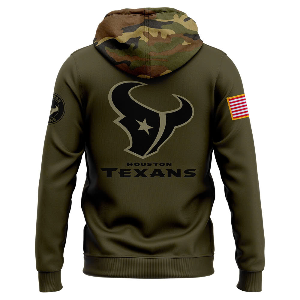 Houston Texans Camo Salute to Service Club Fleece Pullover Hoodie - Famjoys Houston Texans Camo Salute to Service Club Fleece Pullover Hoodie - Famjoys